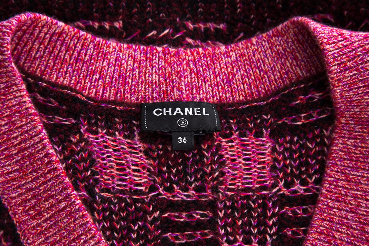 Chanel Pink Knit Cropped Vest SZ 36