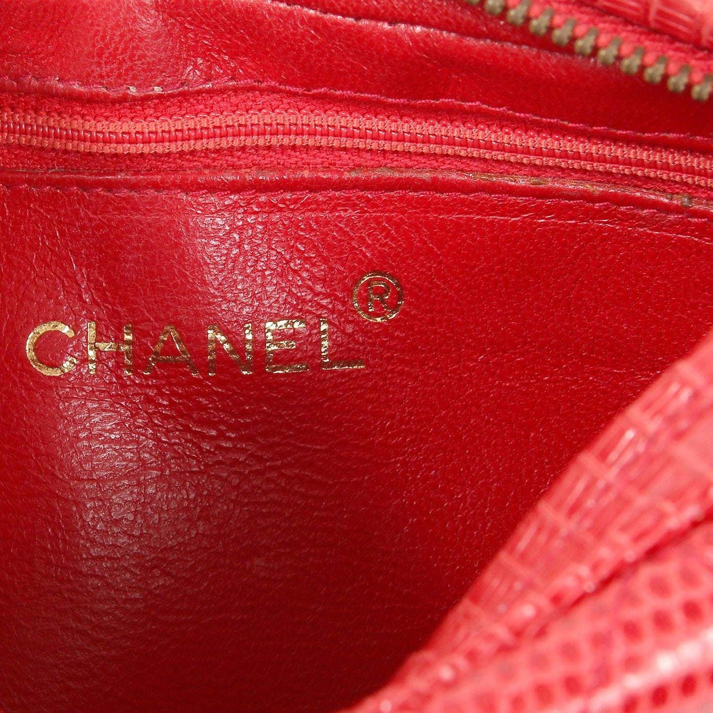 Chanel Braise Red Lizard Clutch