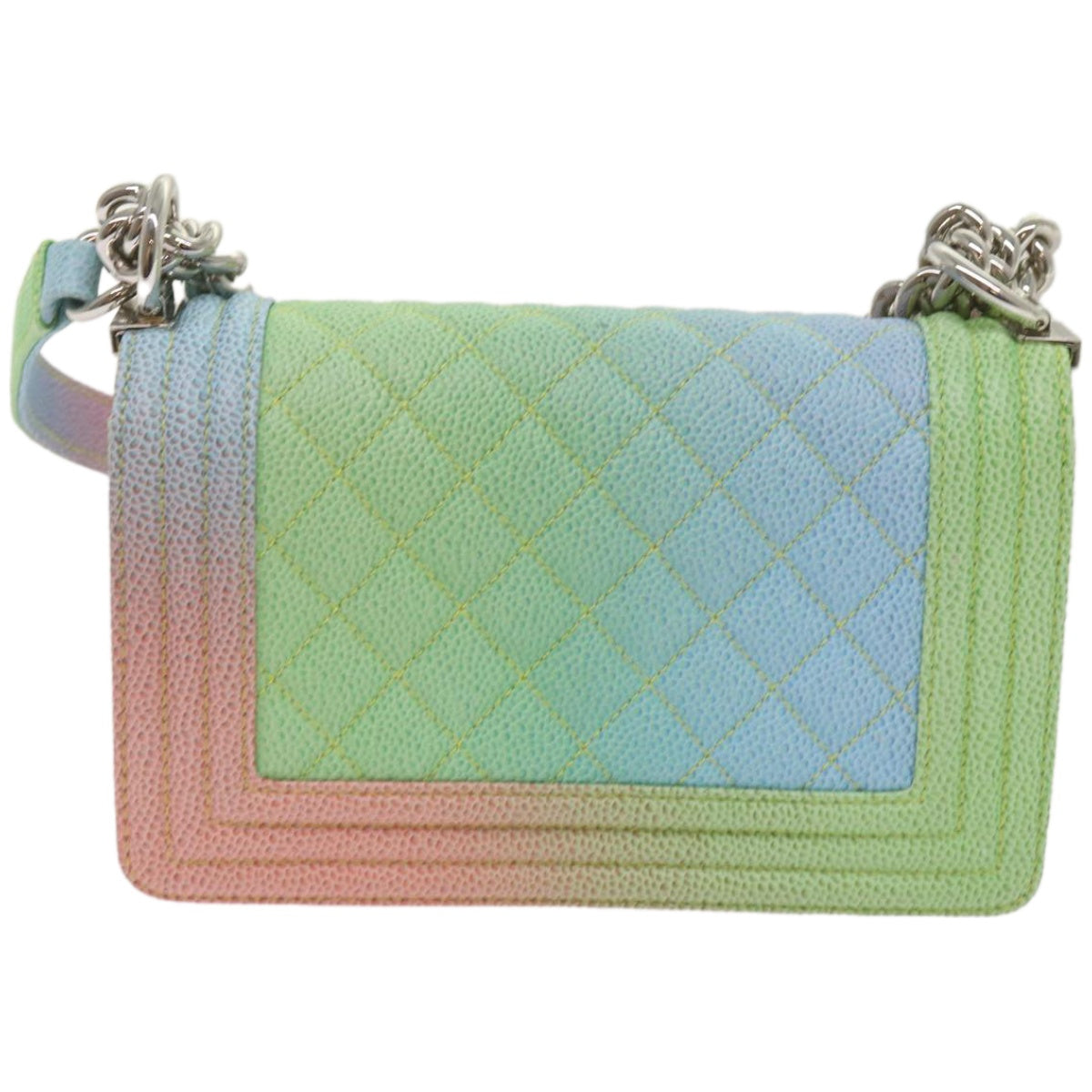 CHANEL Matelasse Boy Chanel Shoulder Bag Caviar Skin Multicolor CC 66965S