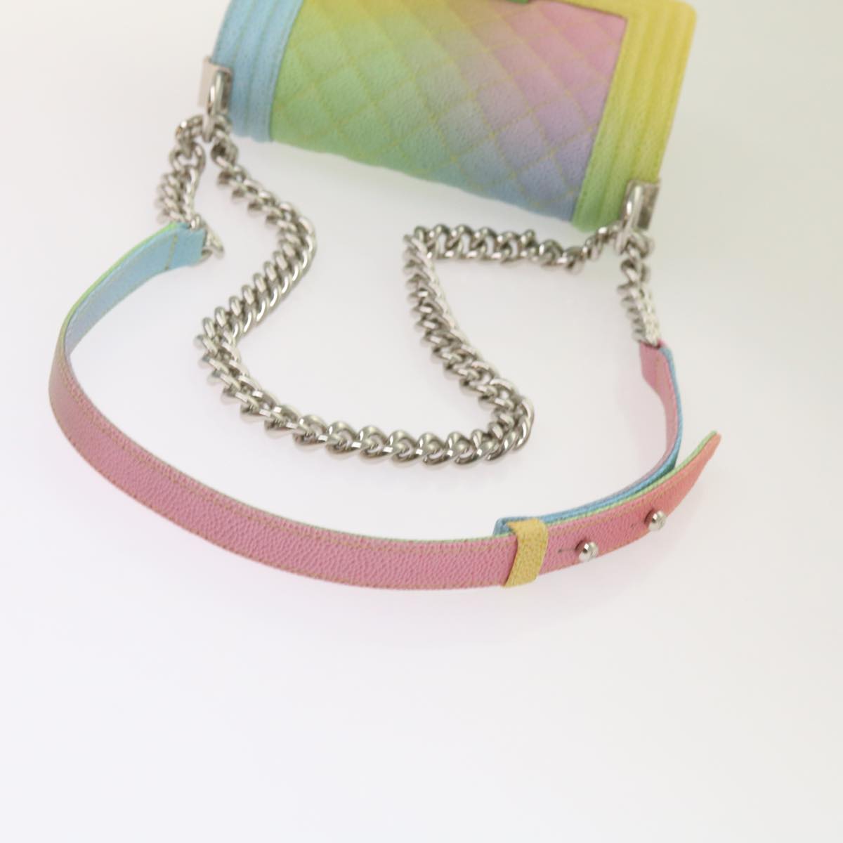 CHANEL Matelasse Boy Chanel Shoulder Bag Caviar Skin Multicolor CC 66965S