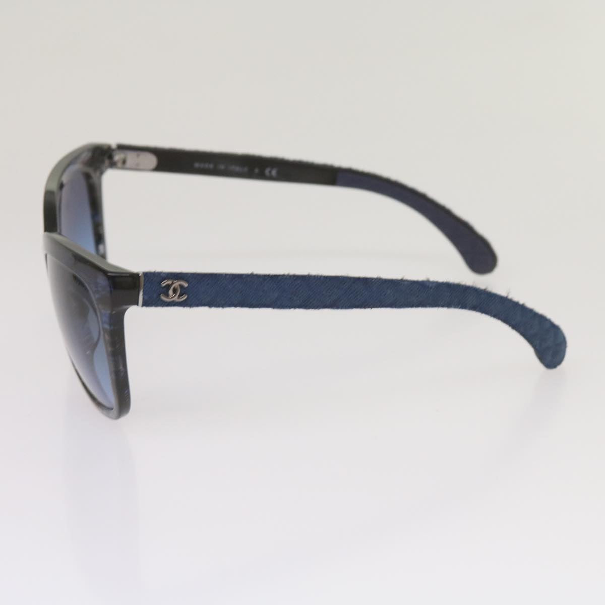 CHANEL Sunglasses plastic Blue CC 67511