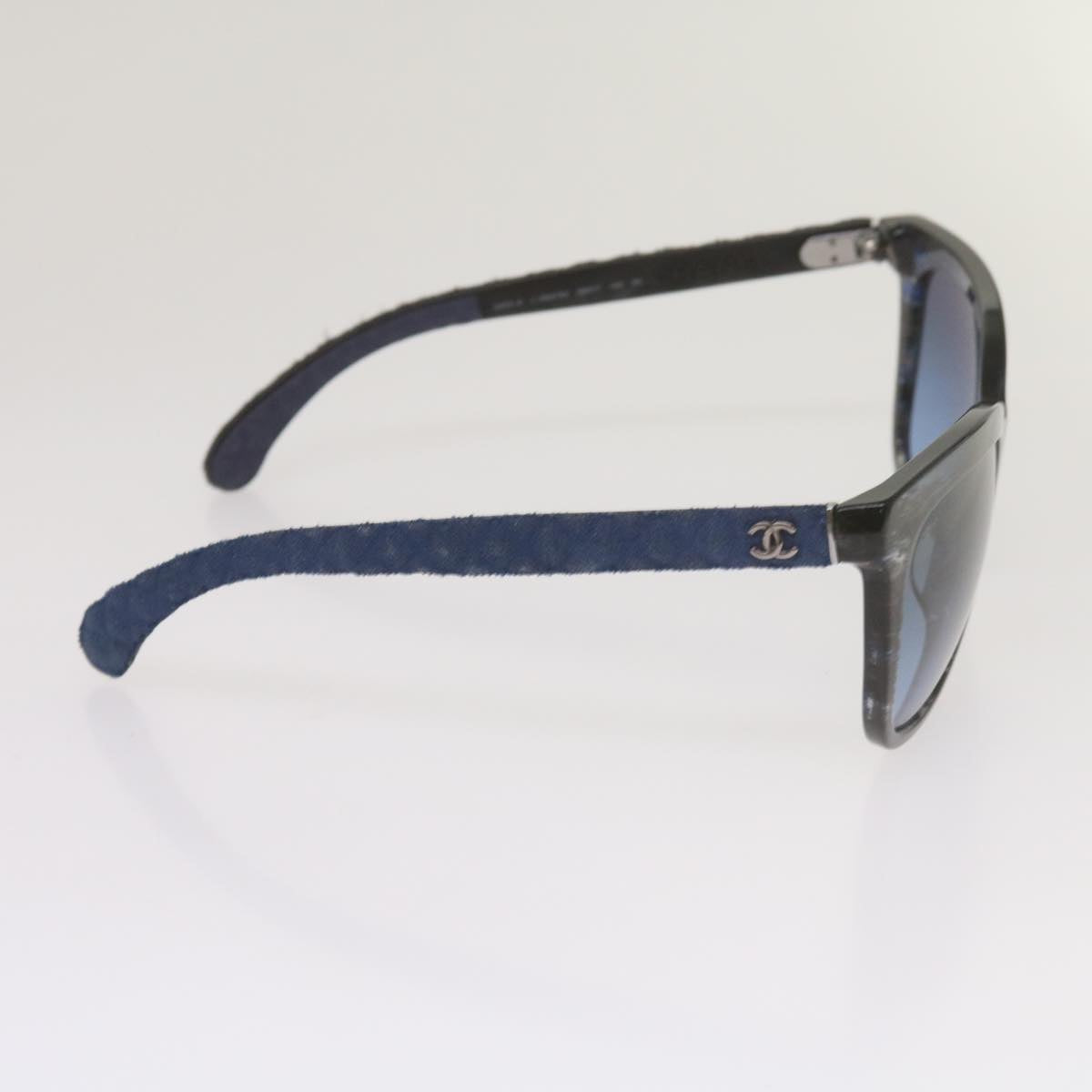 CHANEL Sunglasses plastic Blue CC 67511