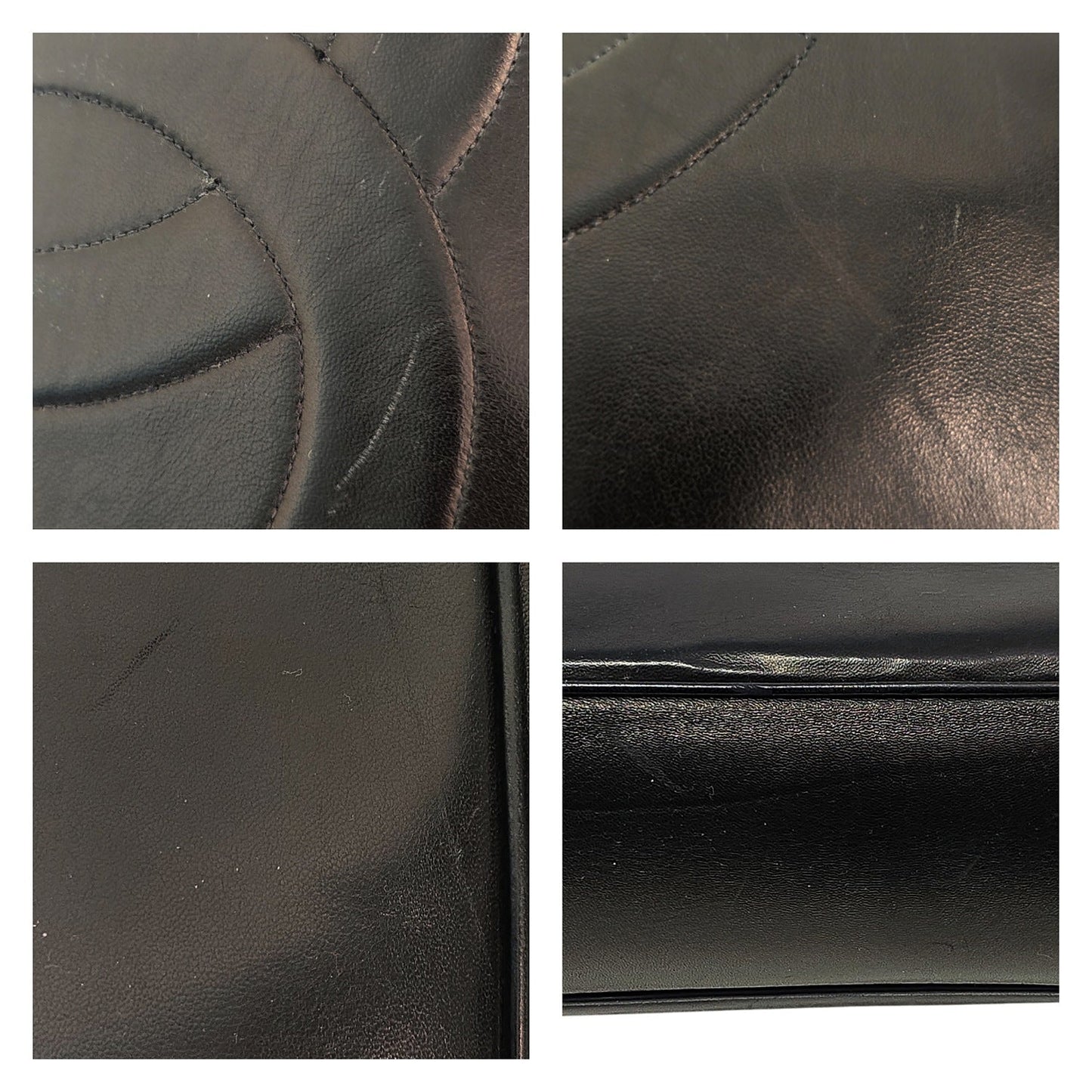 Chanel Vintage Black Lambskin Timeless CC Tote