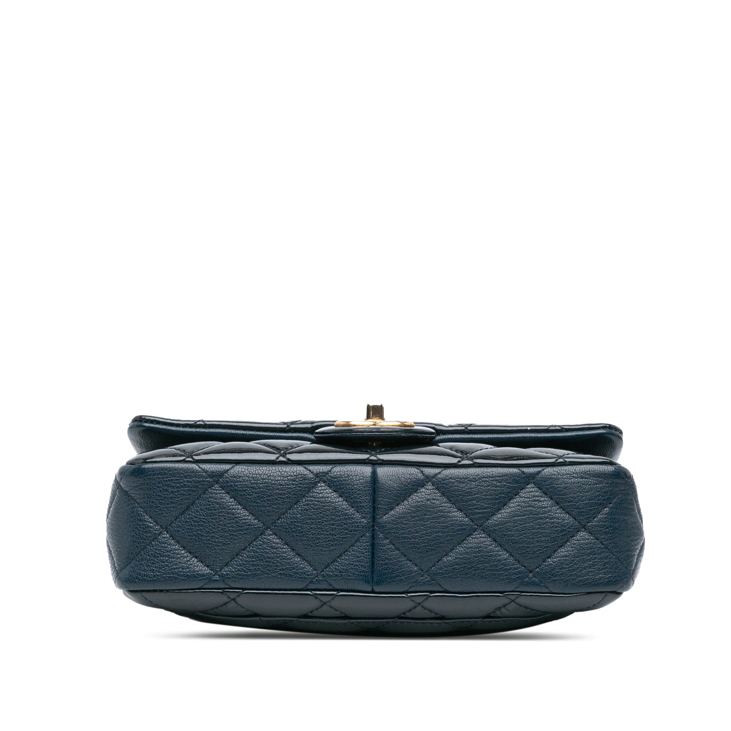 Blue Chanel Paris-Salzburg Small Patent and Goatskin CC Eyelet Flap Crossbody Bag