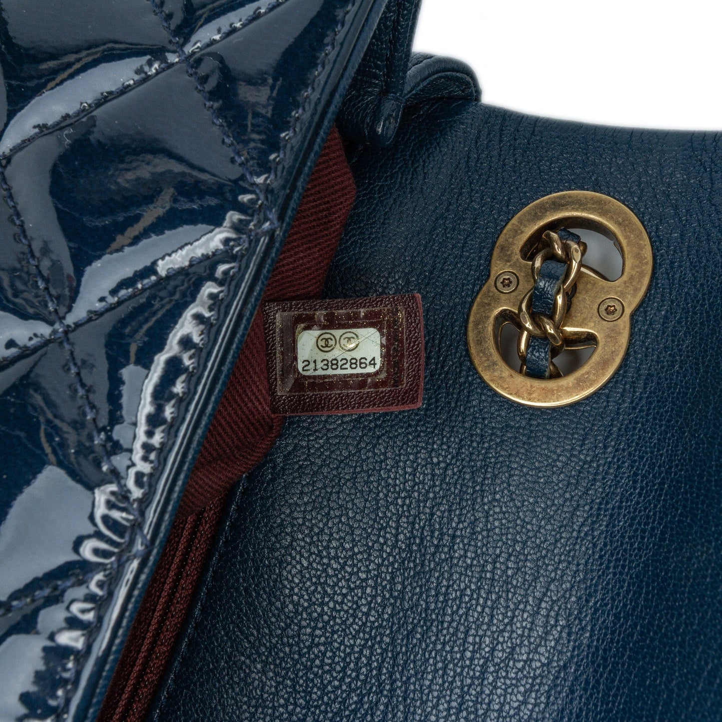 Blue Chanel Paris-Salzburg Small Patent and Goatskin CC Eyelet Flap Crossbody Bag