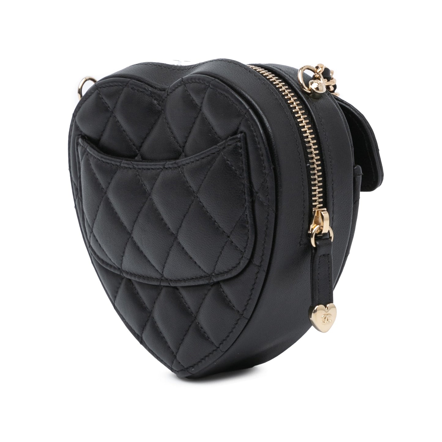 Black Chanel Mini Lambskin CC in Love Heart Crossbody