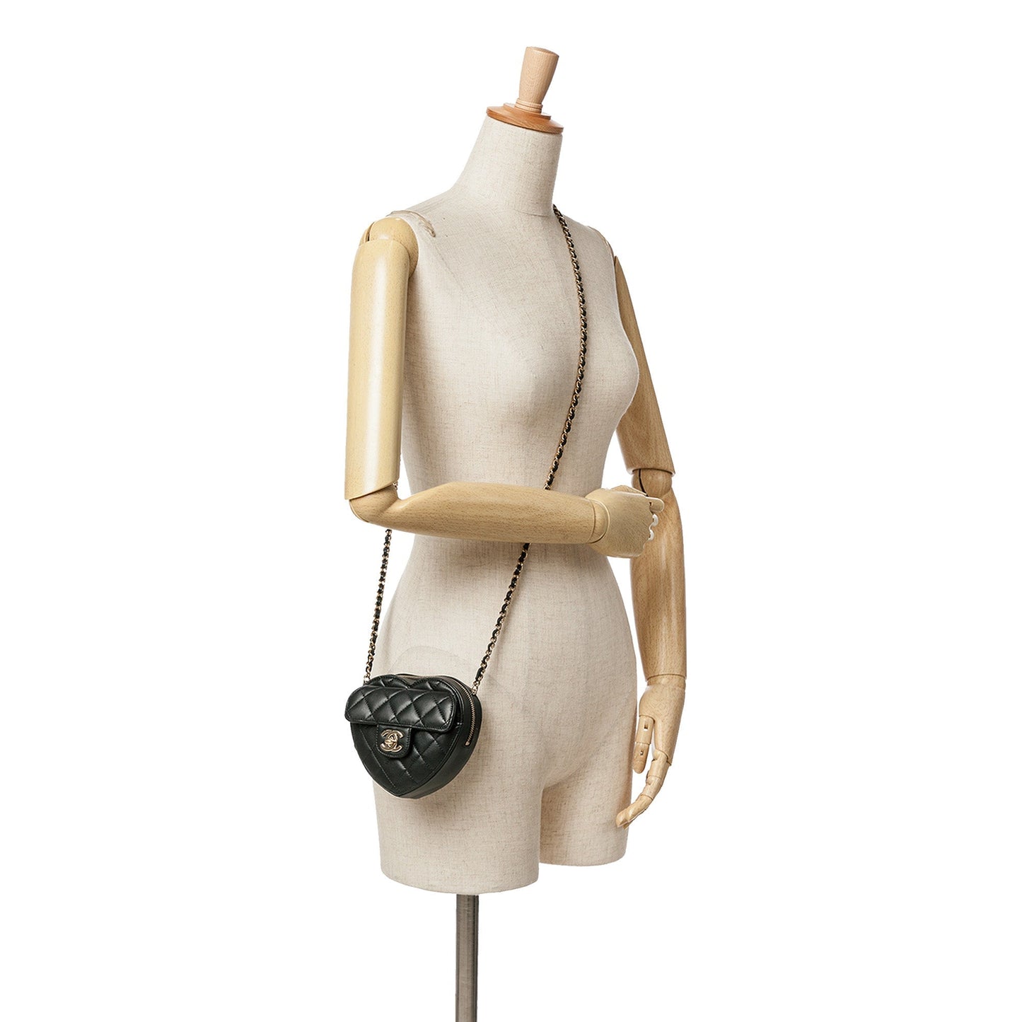 Black Chanel Mini Lambskin CC in Love Heart Crossbody