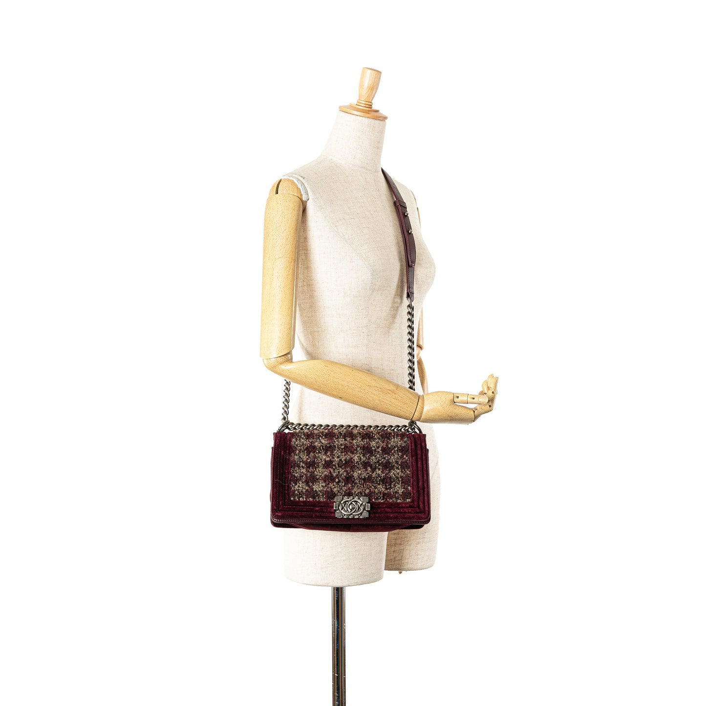 Chanel Sac Medium Velvet and Tweed Boy Flap