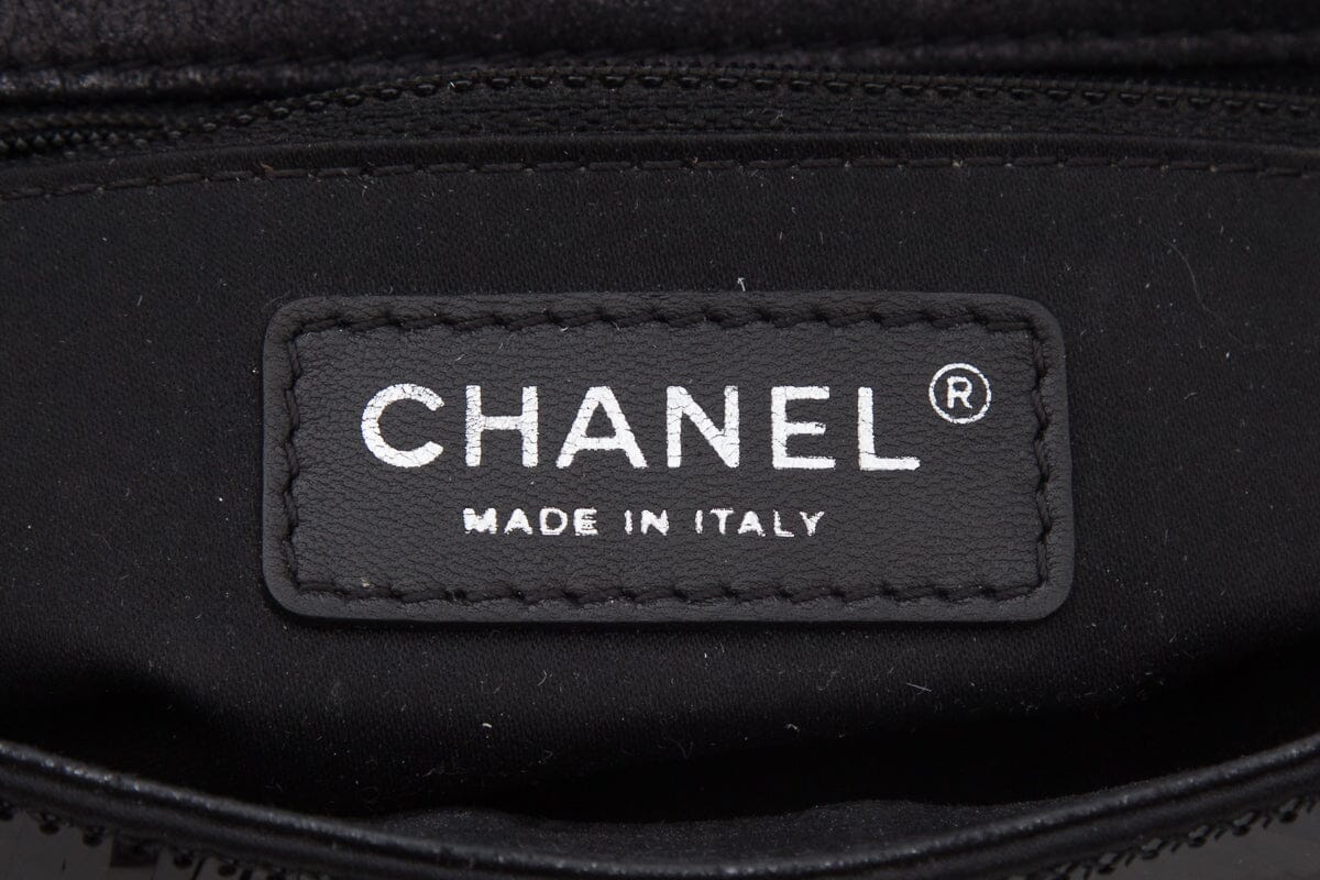 Chanel Black Sequin 2013/14 Single Flap Handbag