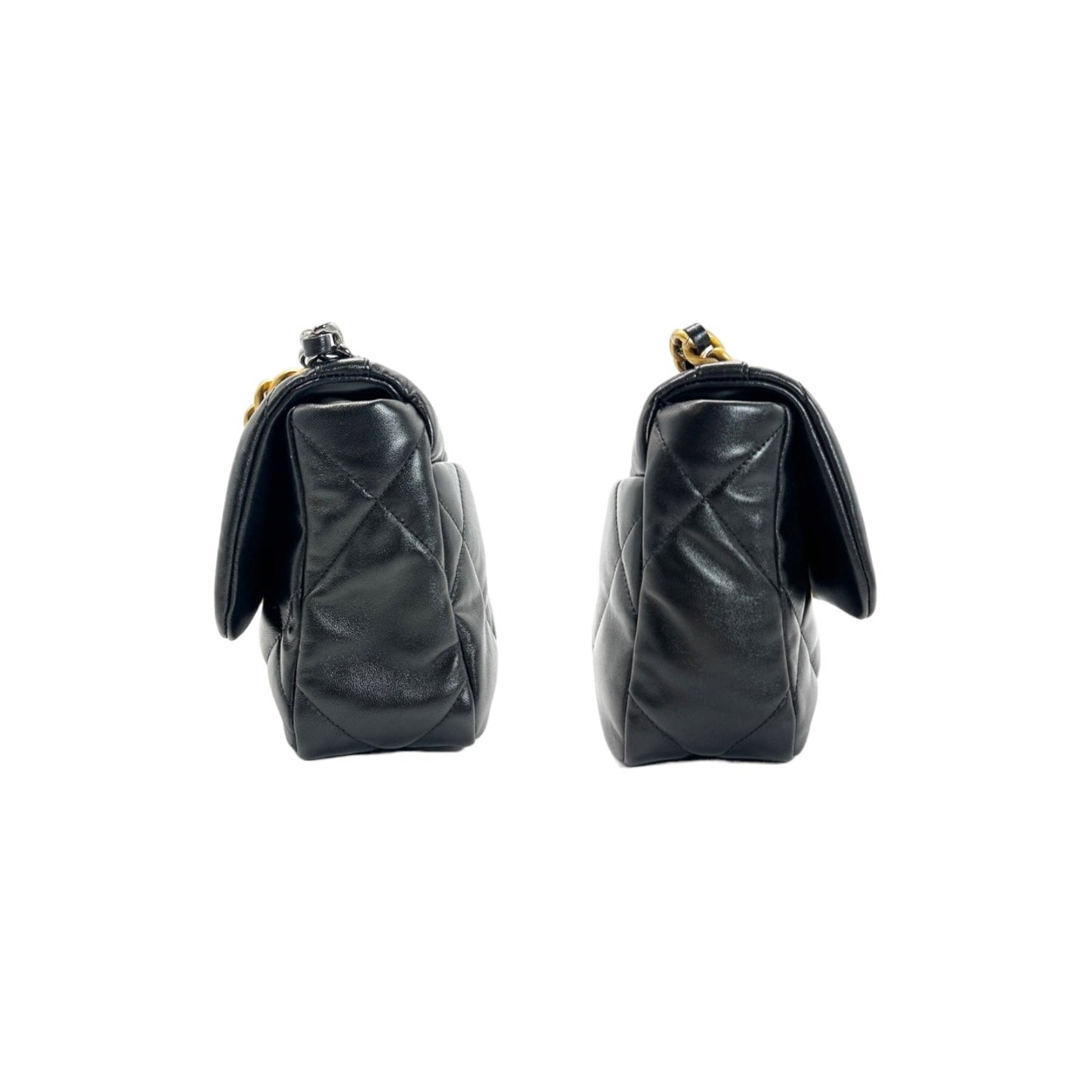 Chanel 19 Quilted Lambskin CC Medium Black Flap Bag