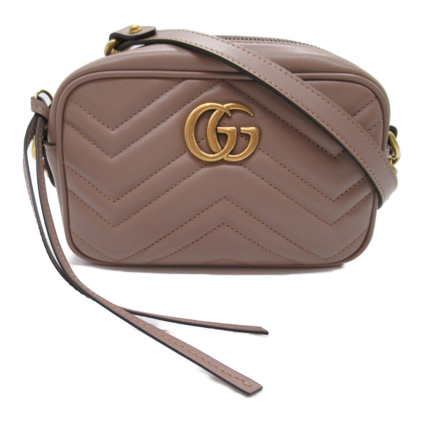 Gucci Chain Shoulder Shoulder Bag Leather Pink / Beige 448065