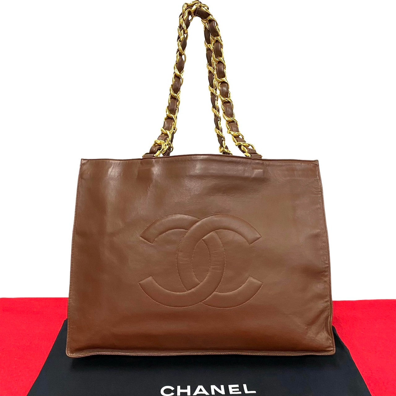 Chanel Coco Mark Tote Bag Leather Tote Bag 08458