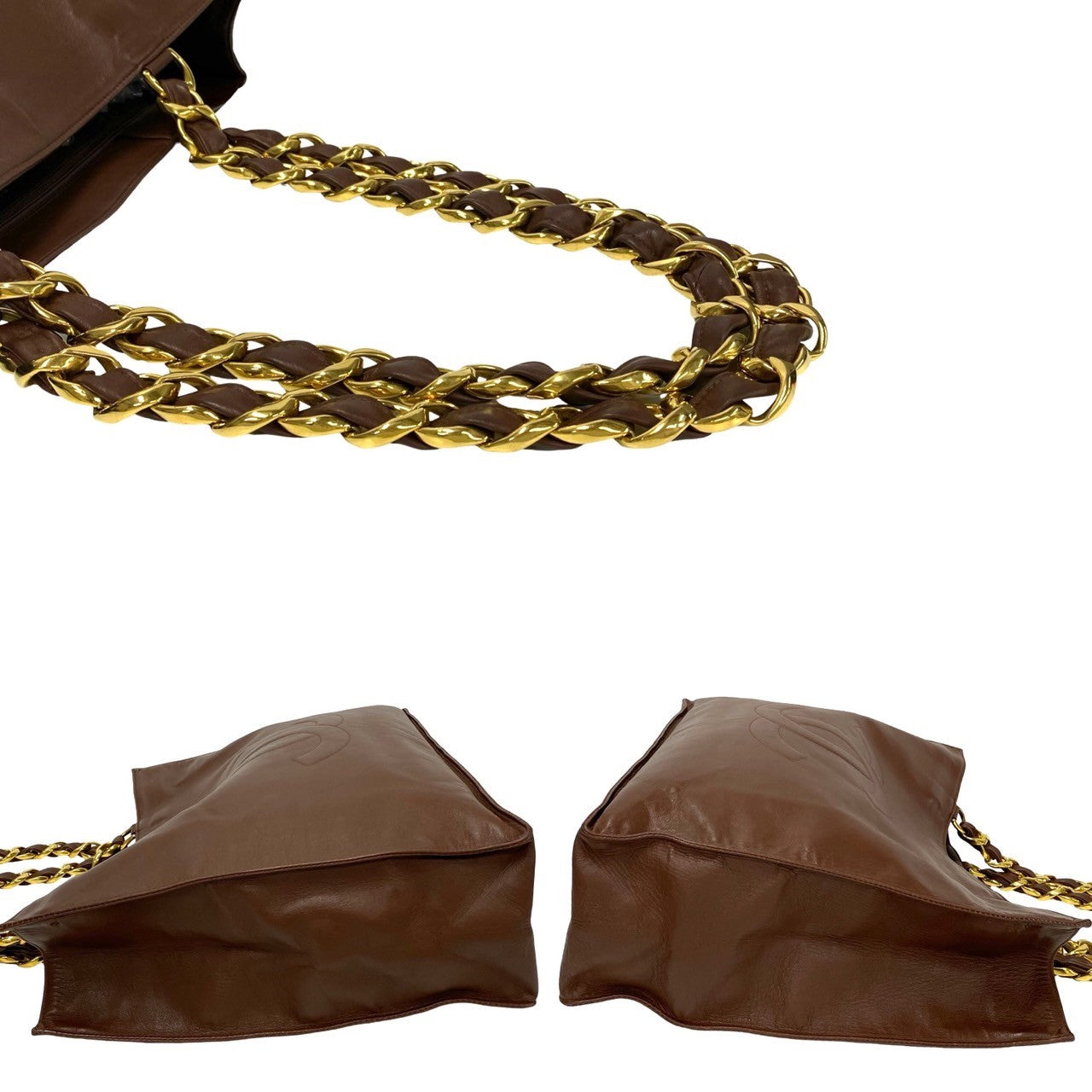 Chanel Coco Mark Tote Bag Leather Tote Bag 08458