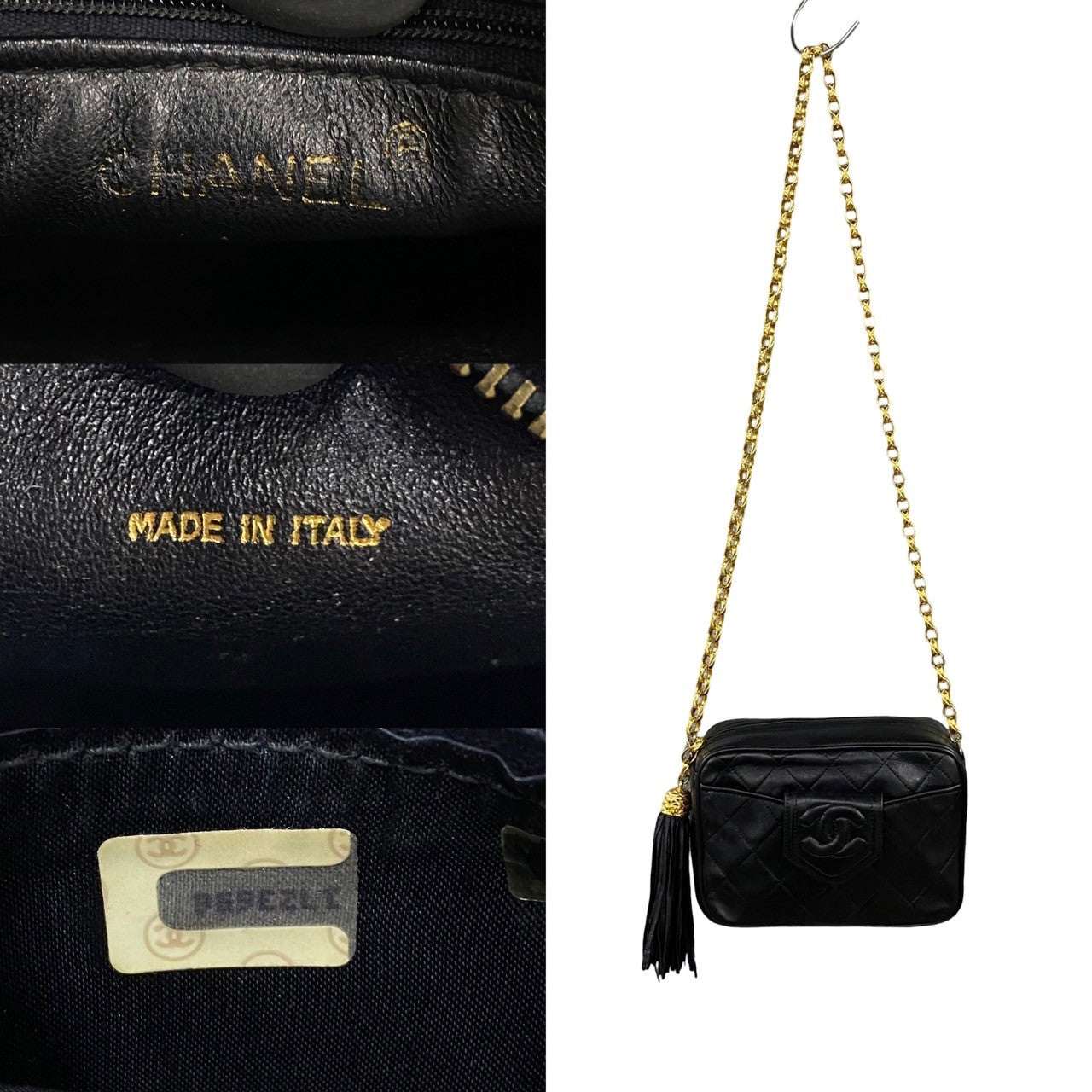 Chanel CC Matelasse Fringe Bag Leather Crossbody Bag