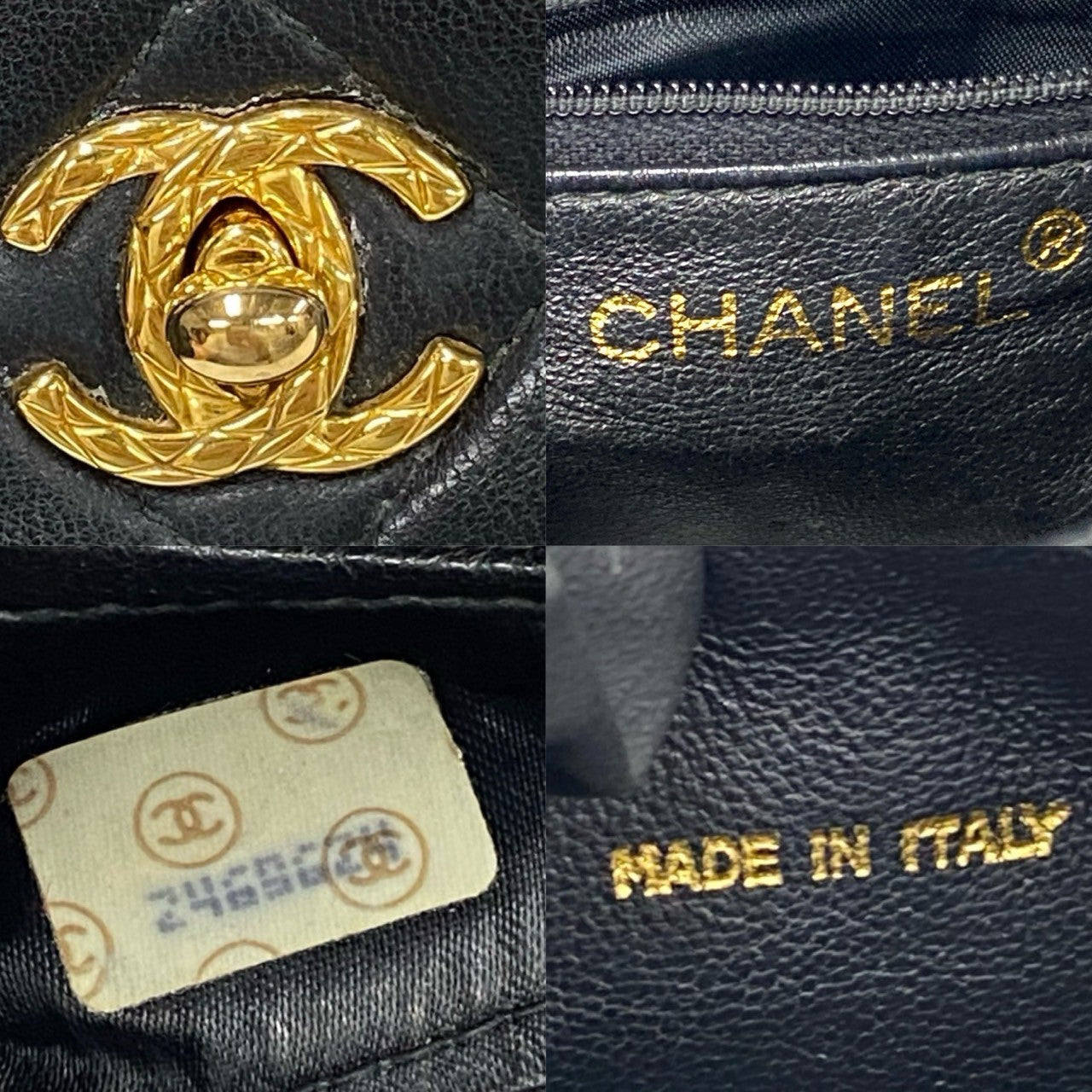 Chanel CC Square Matelasse Bag Leather Handbag
