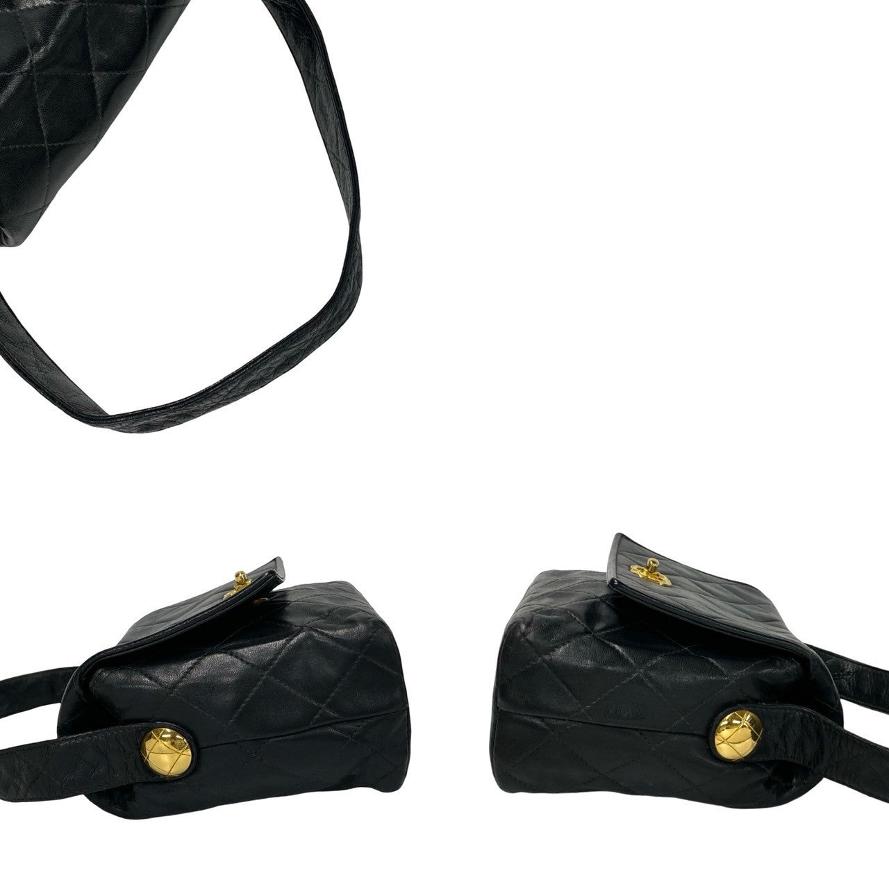 Chanel CC Square Matelasse Bag Leather Handbag