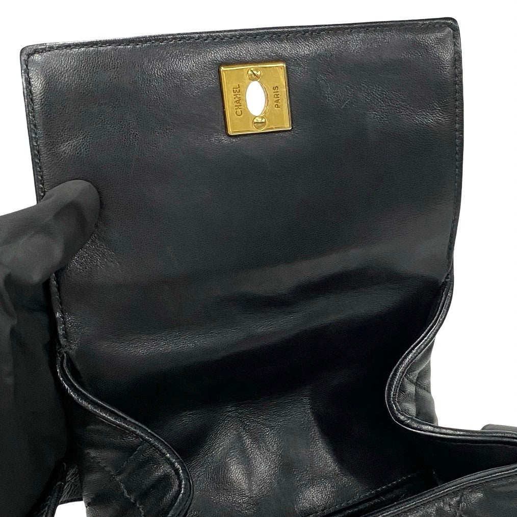 Chanel CC Square Matelasse Bag Leather Handbag