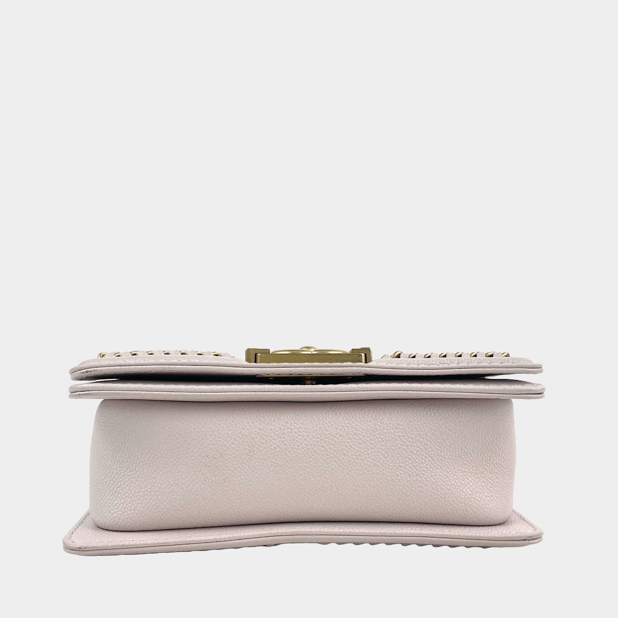 CHANEL 2021 - 2022 Small Boy "Braid Around" Bag Light Purple with Gold