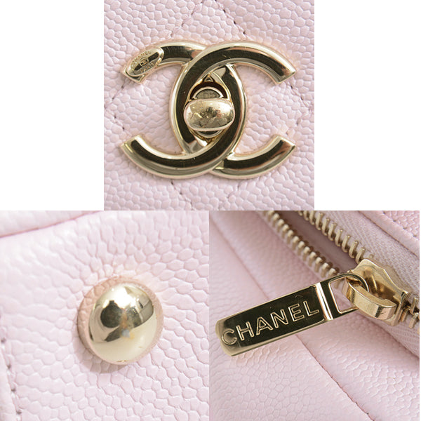 Chanel Caviar Skin Matelasse Top Handle Bag