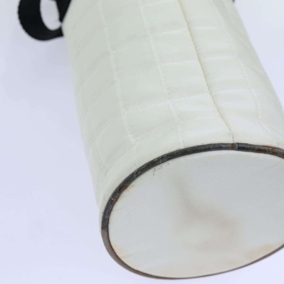 CHANEL Choco Bar Sports Line Shoulder Bag Nylon White CC 70955