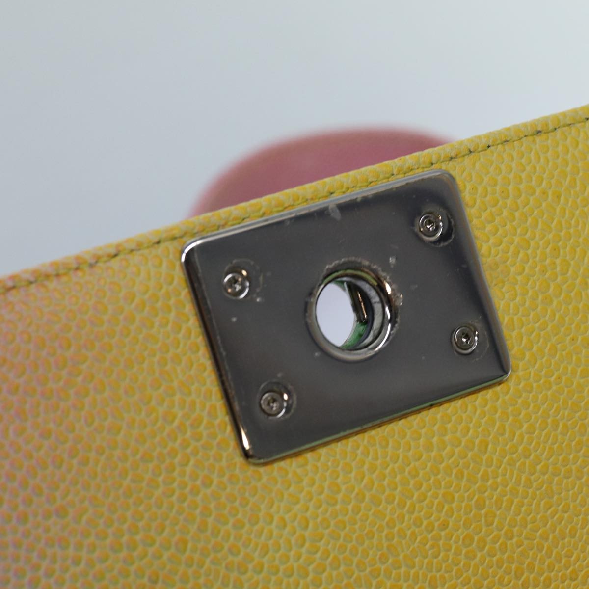 CHANEL Matelasse Boy Chanel Chain Shoulder Bag Leather Rainbow CC 71579S