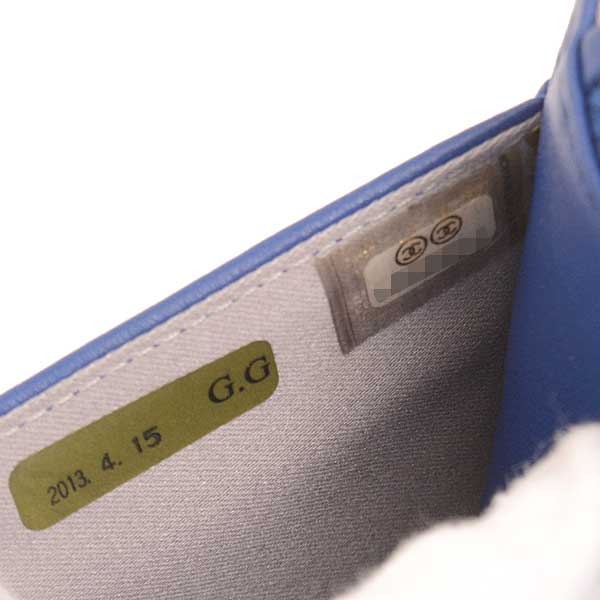 Chanel Camellia Chain Wallet Blue Lambskin