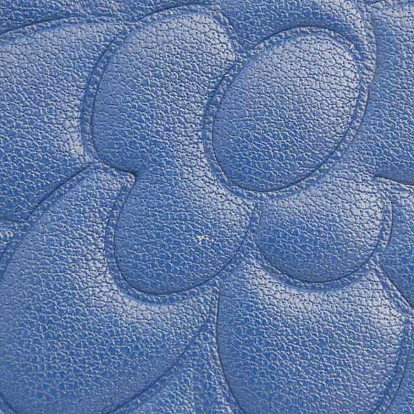 Chanel Camellia Chain Wallet Blue Lambskin