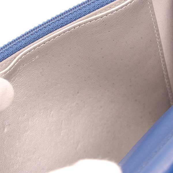Chanel Camellia Chain Wallet Blue Lambskin
