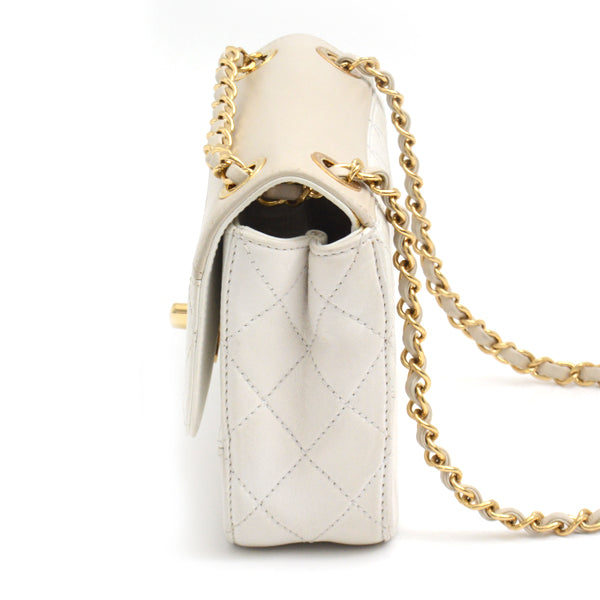 Chanel Calf Leather Coco Mark Chain Shoulder Bag