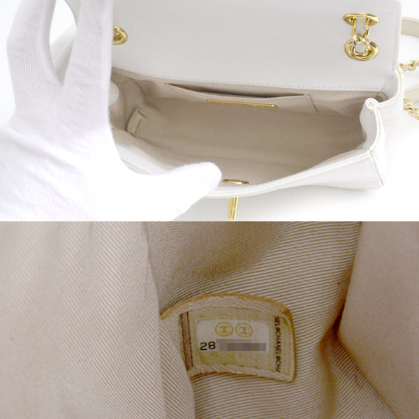 Chanel Calf Leather Coco Mark Chain Shoulder Bag