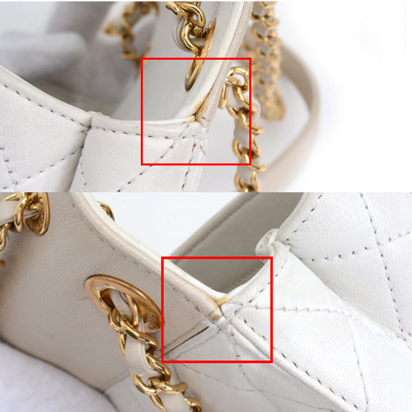 Chanel Calf Leather Coco Mark Chain Shoulder Bag