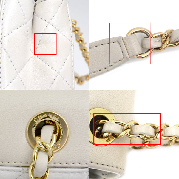 Chanel Calf Leather Coco Mark Chain Shoulder Bag