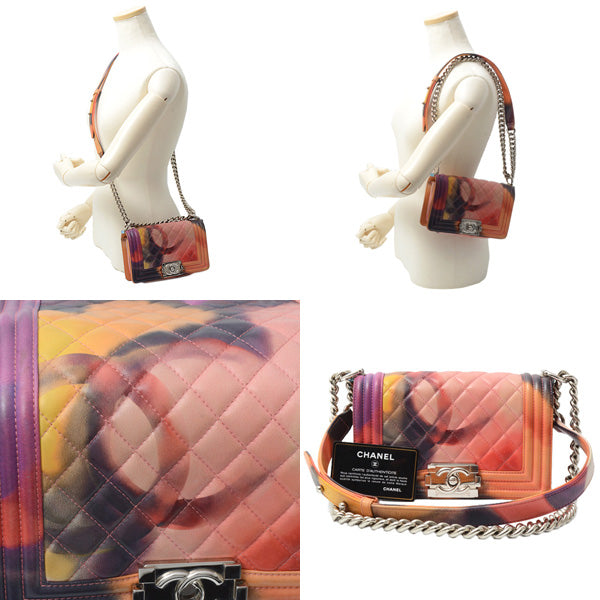 Chanel Boy Leather Chain Shoulder Bag