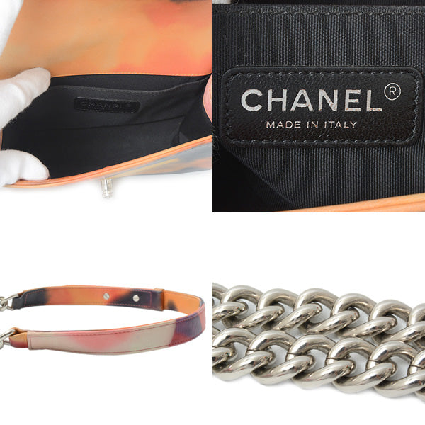 Chanel Boy Leather Chain Shoulder Bag