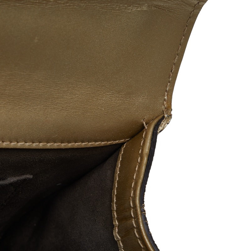 Gucci Chain Shoulder Bag 409487 Gold Leather Ladies