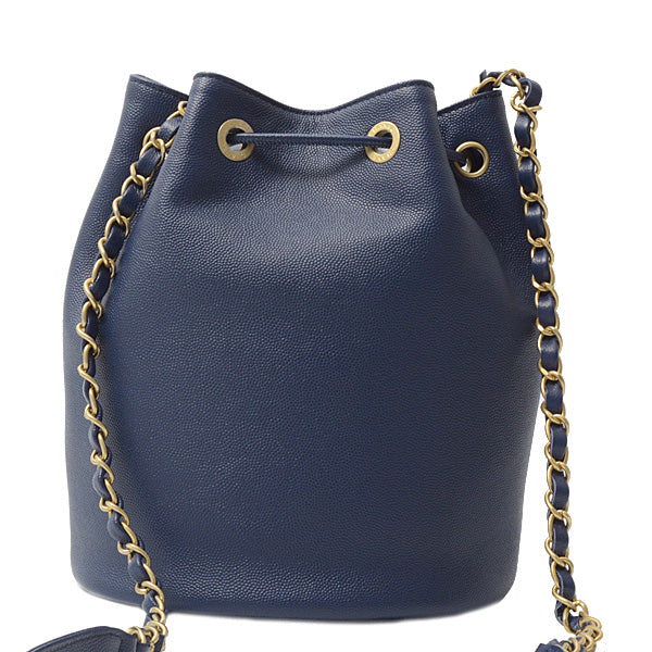 Chanel Small Doville Calfskin Shoulder Bag Navy