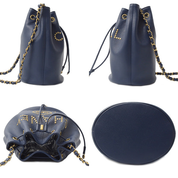 Chanel Small Doville Calfskin Shoulder Bag Navy