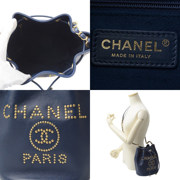 Chanel Small Doville Calfskin Shoulder Bag Navy
