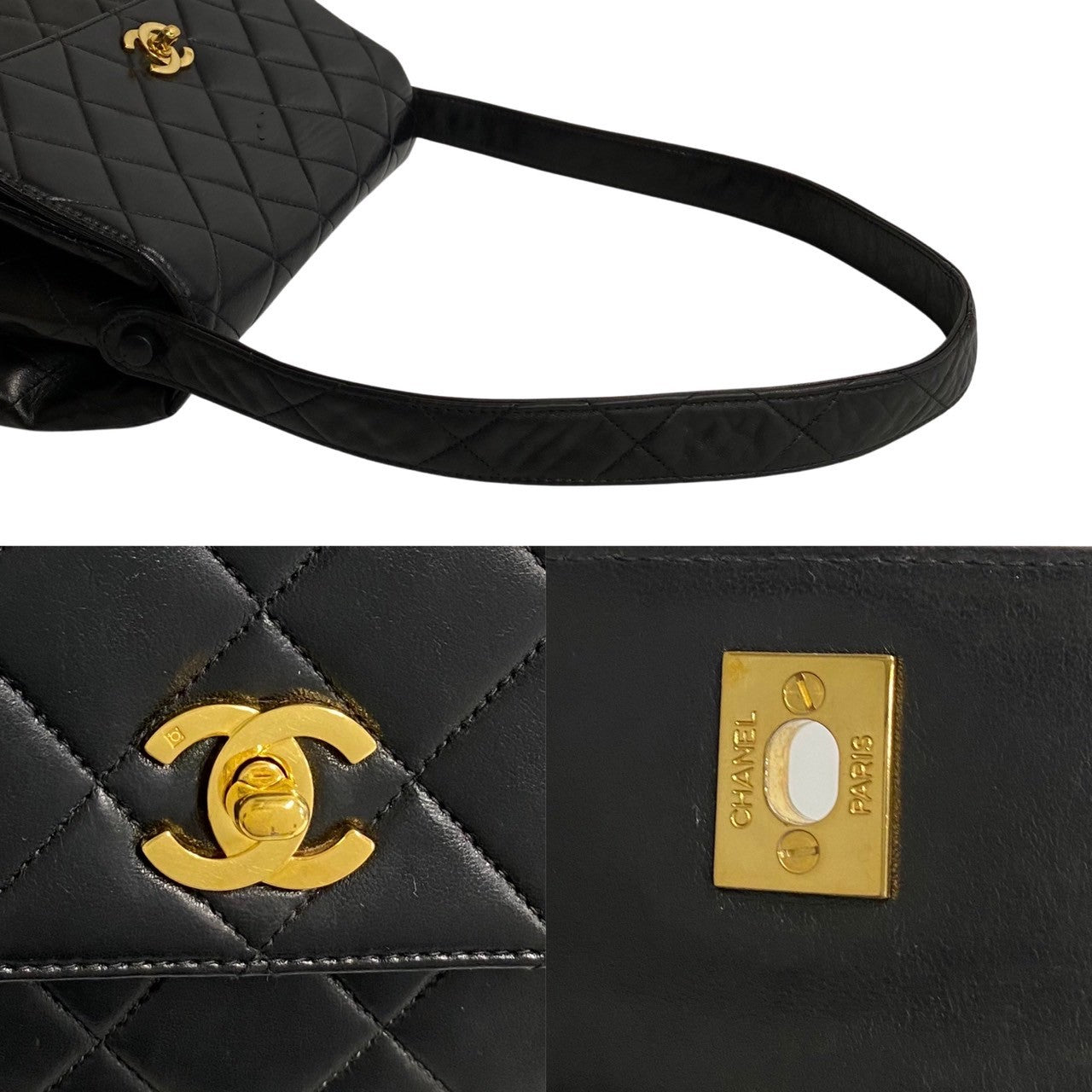 Chanel Quilted CC Flap Shoulder Bag Leather Shoulder Bag in New Condition