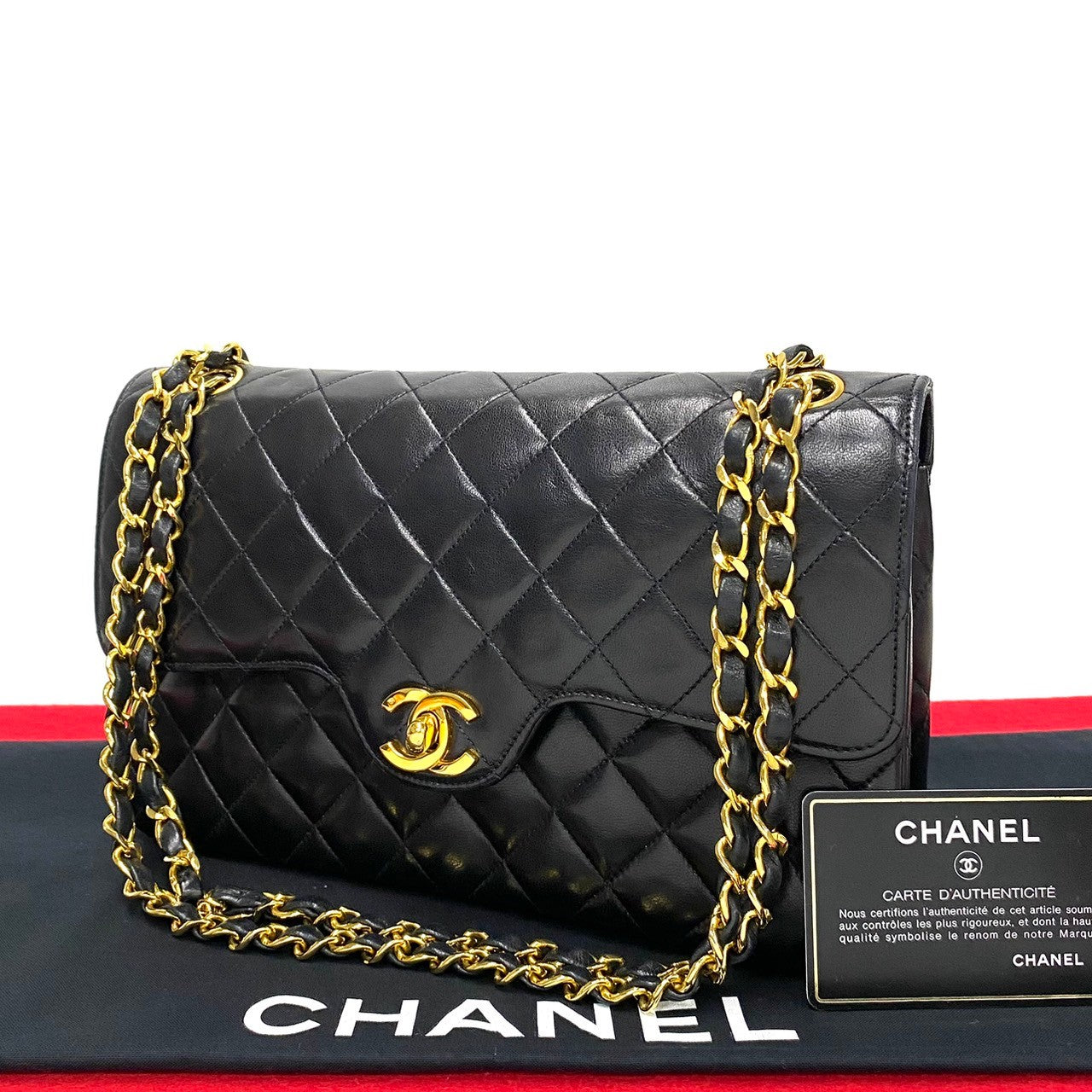 Chanel Medium Classic Double Flap Bag Leather Crossbody Bag