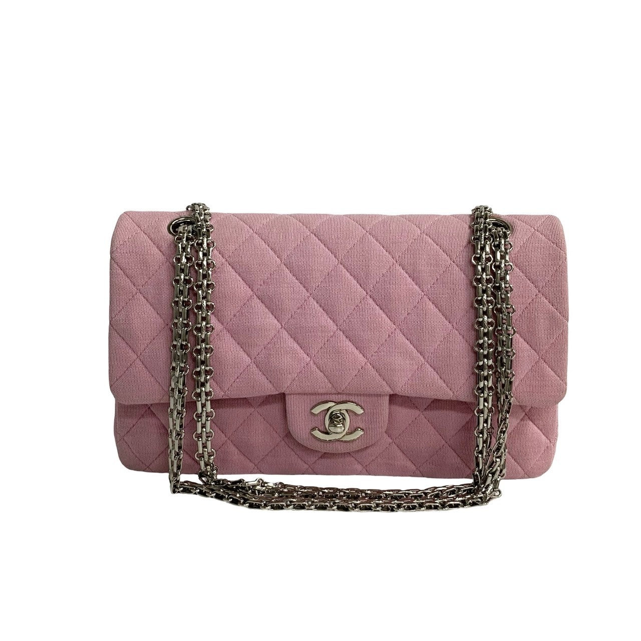 Chanel Medium Classic Double Flap Bag Cotton Crossbody Bag in New Condition