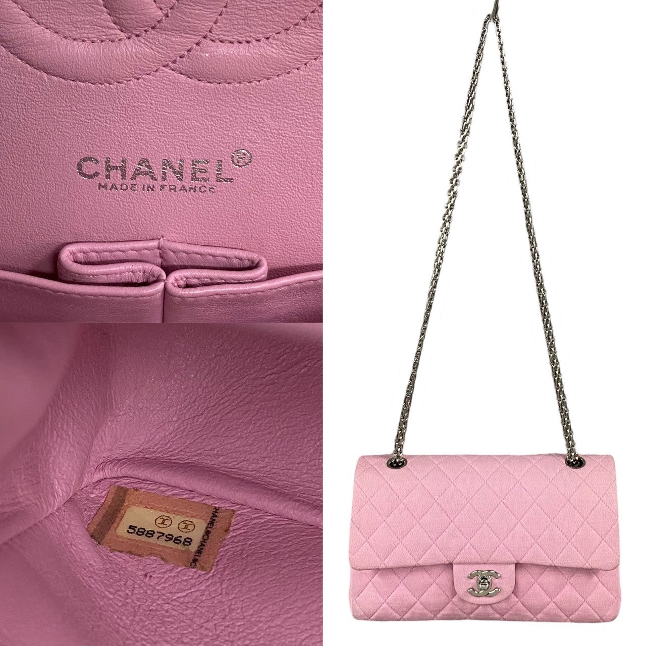 Chanel Medium Classic Double Flap Bag Cotton Crossbody Bag in New Condition