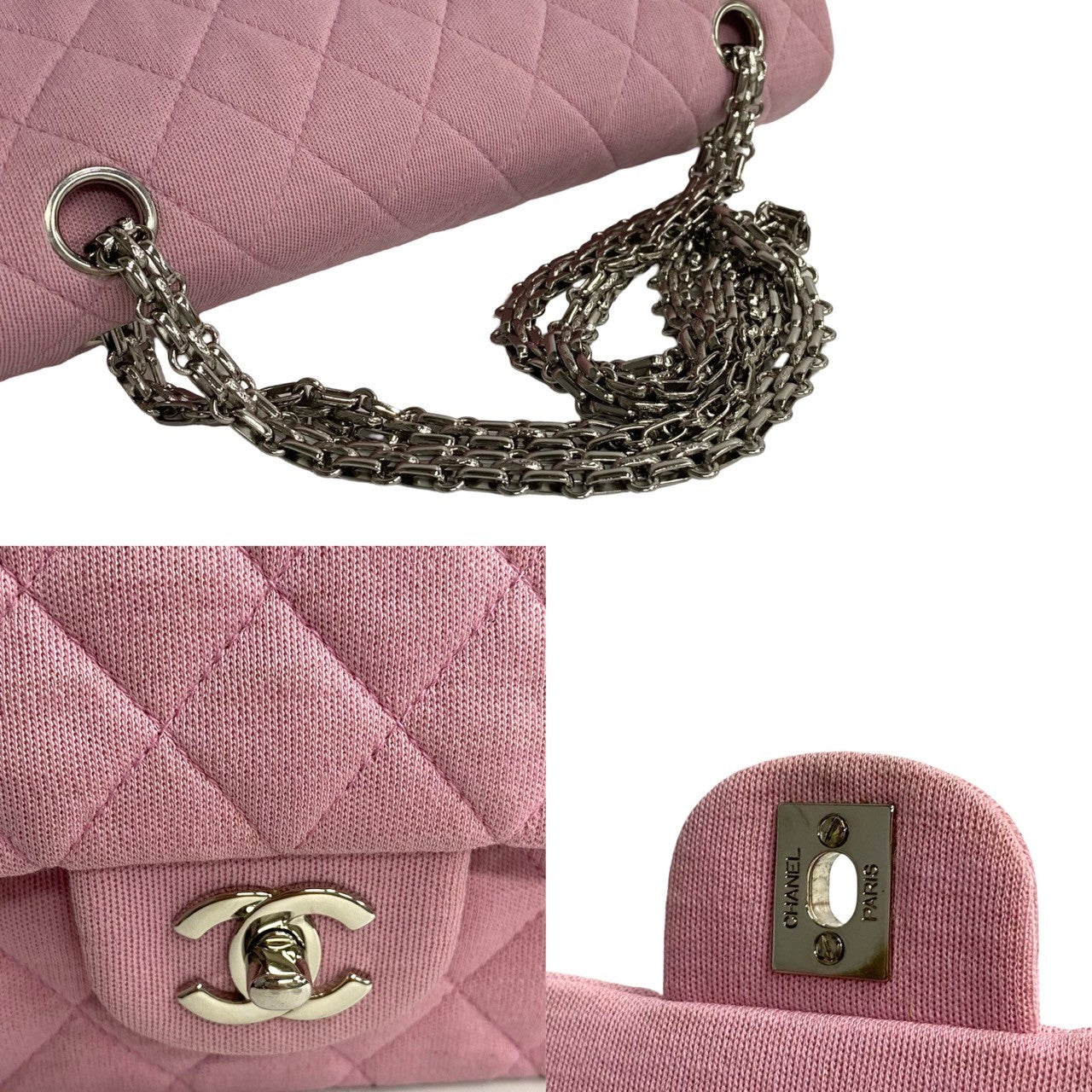 Chanel Medium Classic Double Flap Bag Cotton Crossbody Bag in New Condition