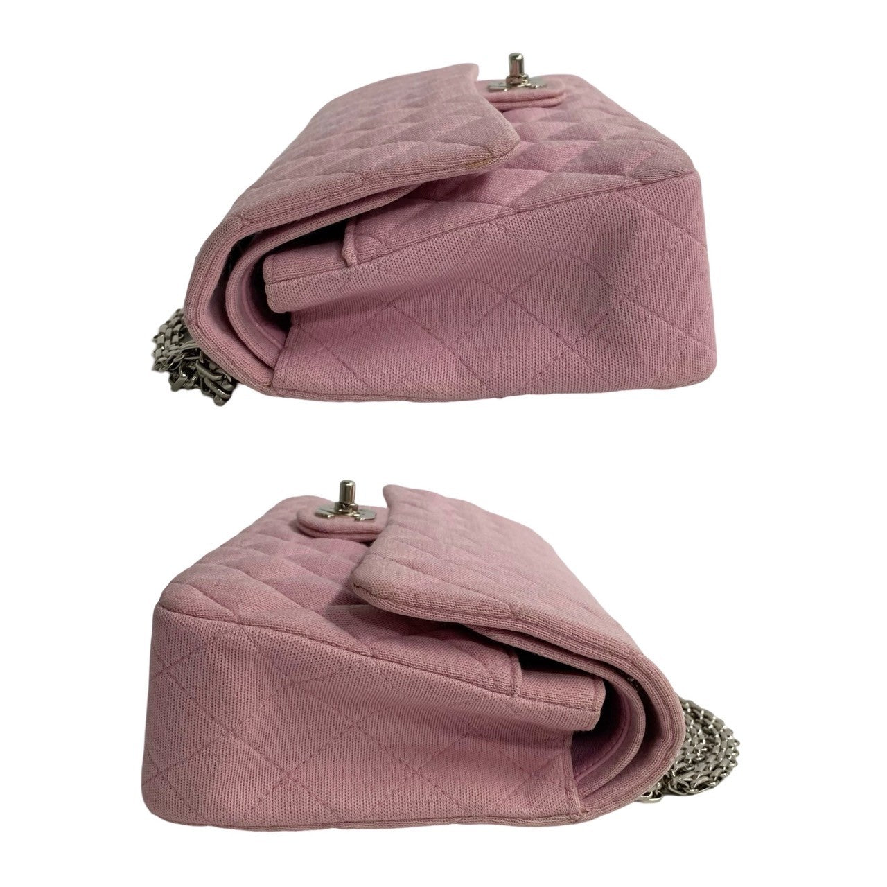 Chanel Medium Classic Double Flap Bag Cotton Crossbody Bag in New Condition