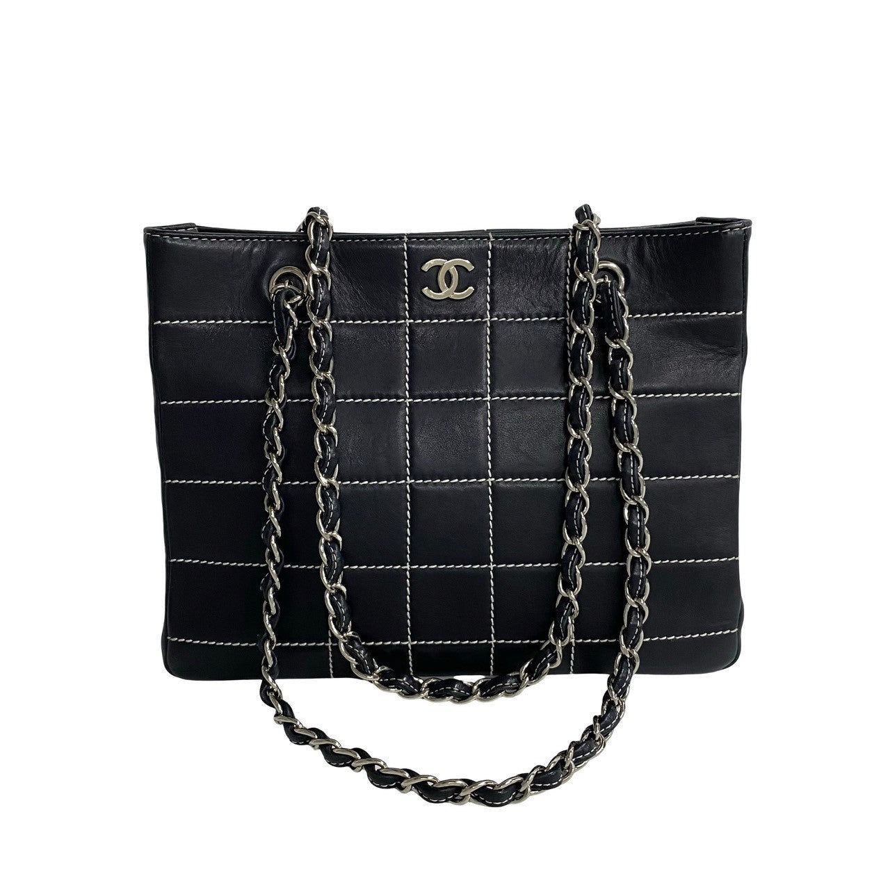 Chanel CC Wild Stitch Tote Bag Leather Tote Bag