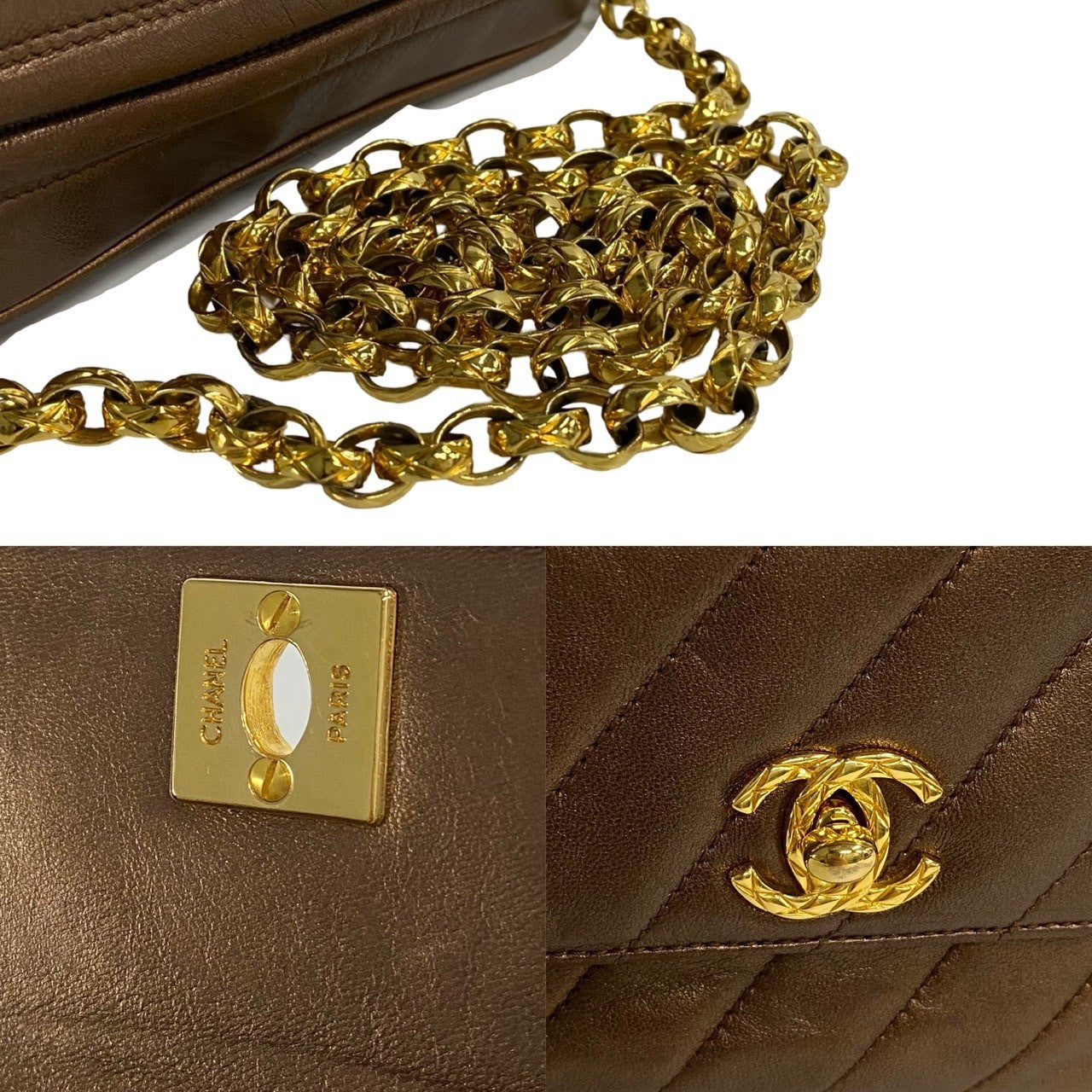 Chanel Quilted Leather Chain Crossbody Bag Leather Crossbody Bag