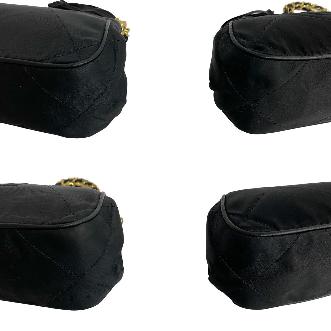 Chanel Quilted Satin Clasp Crossbody Bag Canvas Crossbody Bag