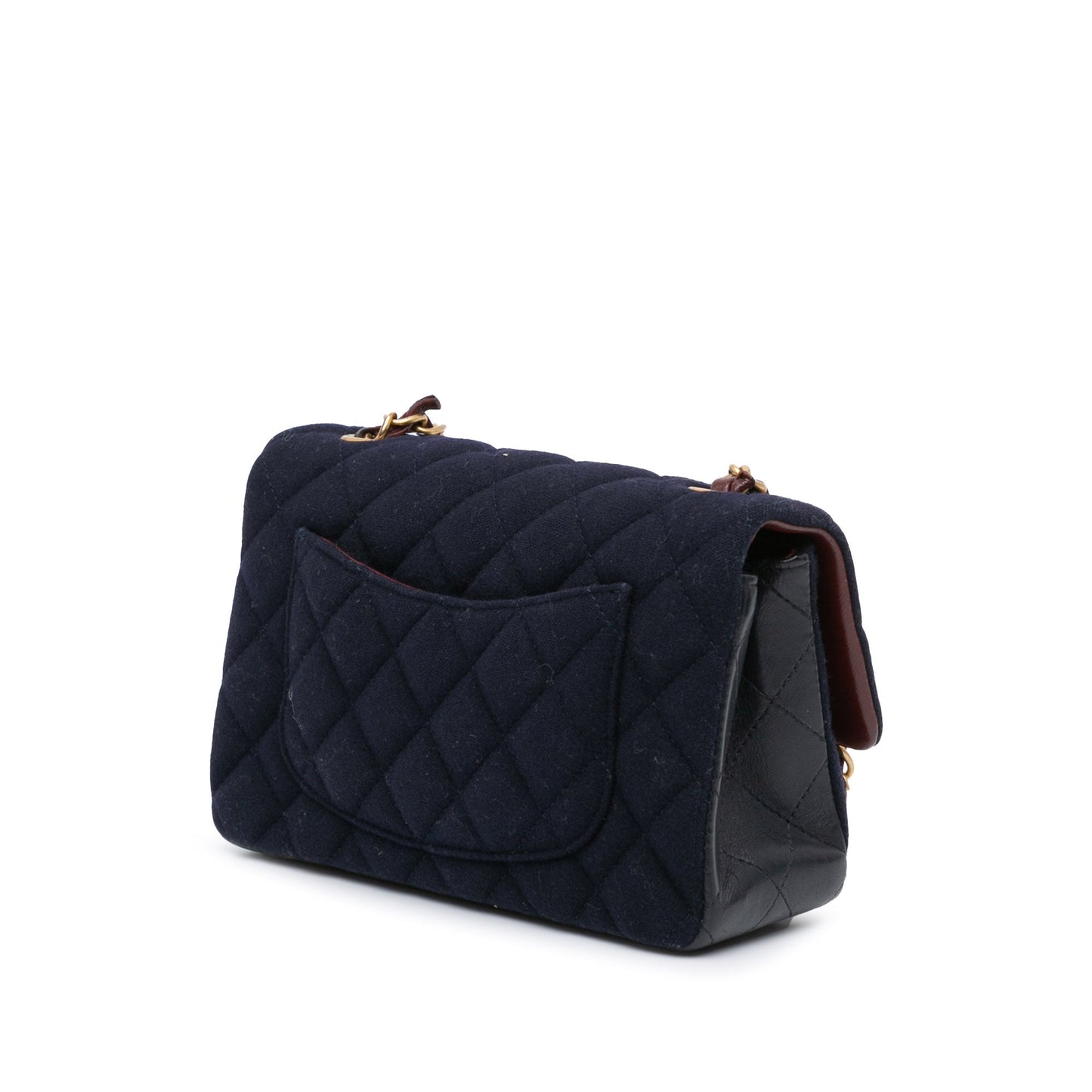 Blue Chanel Mini Rectangular Classic Jersey Sailor Single Flap Crossbody Bag