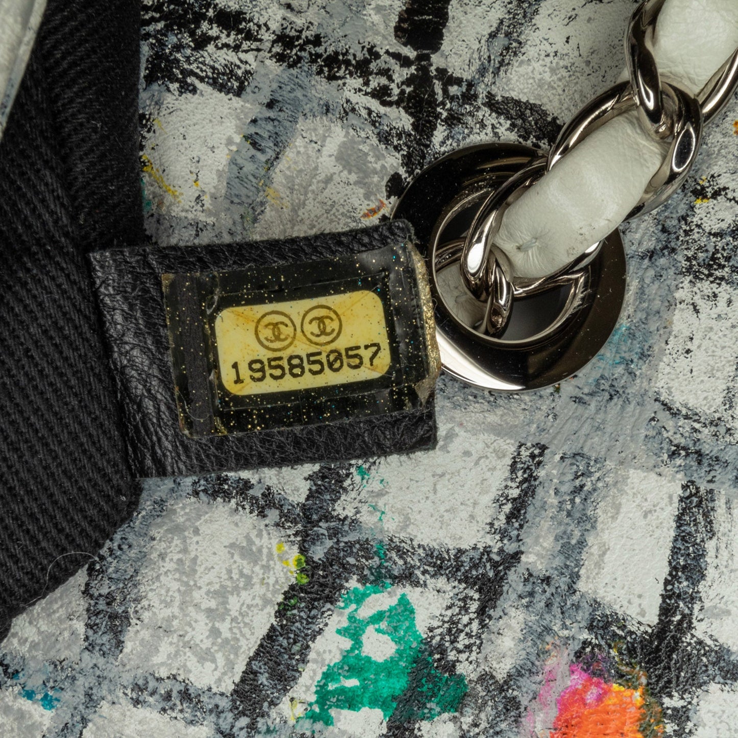 Chanel Sac Medium Calfskin Hand Painted Graffiti Flap