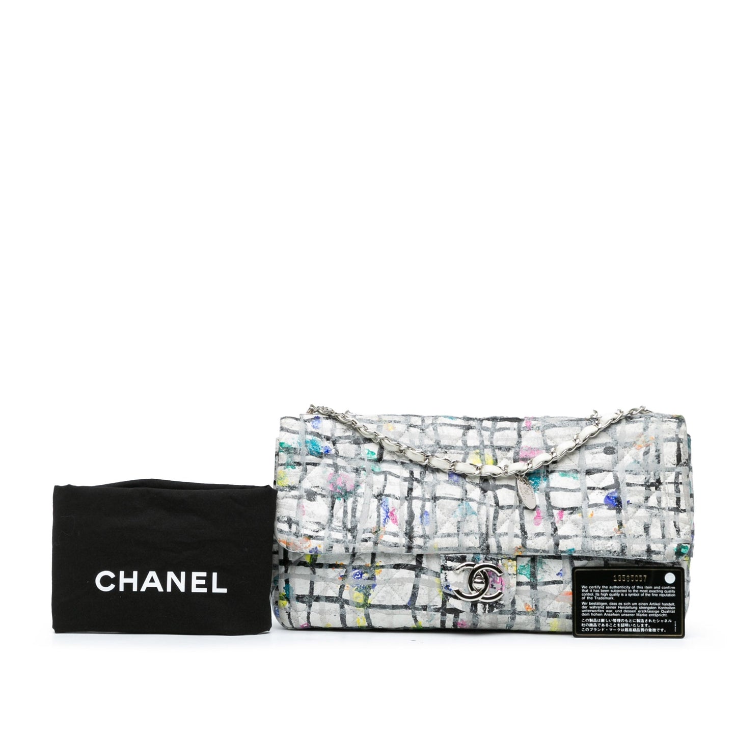 Chanel Sac Medium Calfskin Hand Painted Graffiti Flap